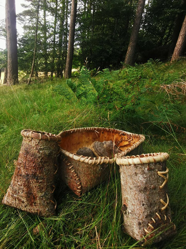 Spruce Bark Containers